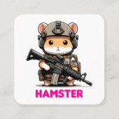 Tactische Hamster Vierkante Visitekaartje (Achterkant)