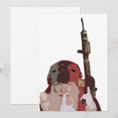 Tactische Kerstman Wenskaart Feestdagenkaart (Voorkant / Achterkant)