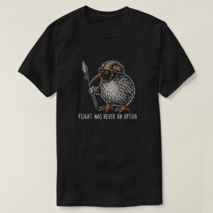 Tactische Kiwi Vogel Speer Grappige Vintage T-shirt