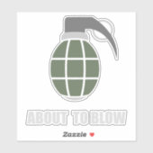 Tactische legergranaat sticker (Vel)