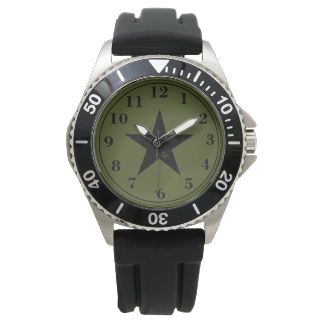 Tactische militaire sterren horloge (Voorkant)