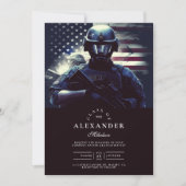 Tactische officier Amerikaanse vlag Politie Afstud Kaart (Voorkant)