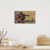 Tactische Opleidingsschool voor Vuurwapens aanpass Poster (Keuken)