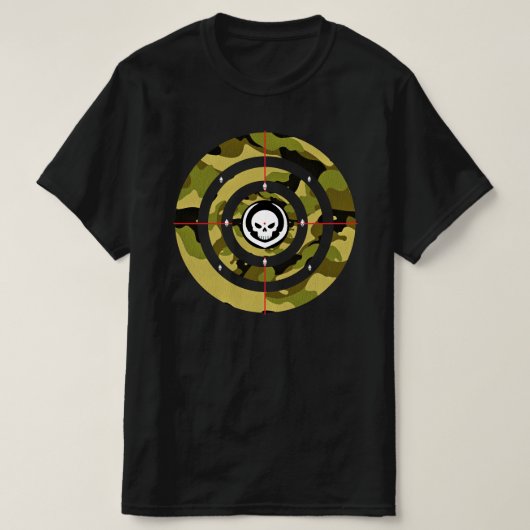 Tactische Schedel Doelwit Camouflage Precisie Aanv T-shirt (Design voorkant)