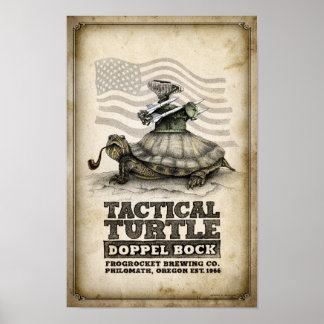 Tactische schildpad Doppel Bock Poster