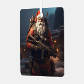 Tactische Sinterklaas vakantie Metalen Ornament (Voorkant links)