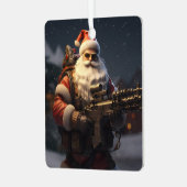 Tactische Sinterklaas vakantie Metalen Ornament (Voorkant links)