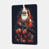 Tactische Sinterklaas vakantie Metalen Ornament (Voorkant links)