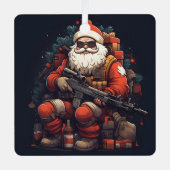 Tactische Sinterklaas vakantie Metalen Ornament (Voorkant)