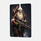 Tactische Sinterklaas vakantie Metalen Ornament (Voorkant links)