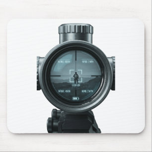 Tactische sluipschuttersscope FPS-gamer afbeelding Muismat