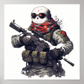 Tactische Sneeuwman Poster (Voorkant)