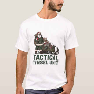 Tactische Tinsel Unit Vakantiehumor T-shirt