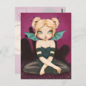 Tad Batty - bat fairy briefkaart (Voorkant / Achterkant)