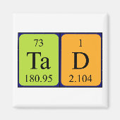 Tad periodieke tabelnaam magneet (Voorkant)