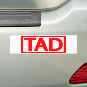 Tad Stamp Bumpersticker (Op auto)