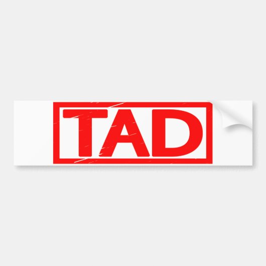 Tad Stamp Bumpersticker (Voorkant)
