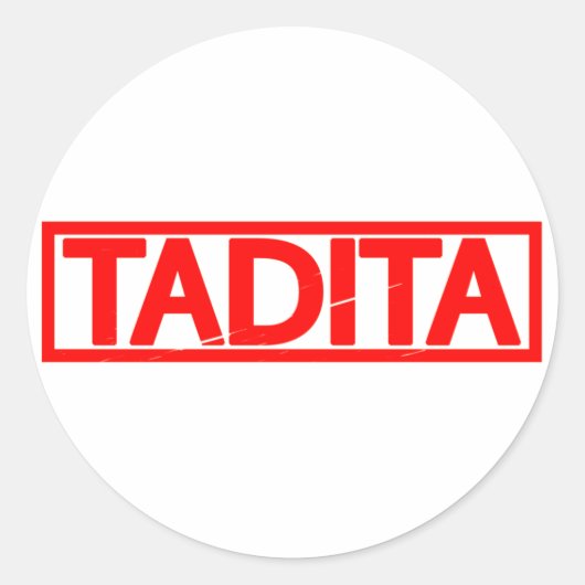 Tadita Stamp Ronde Sticker (Voorkant)