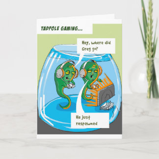 Tadpole gaming blije verjaardagskaart kaart