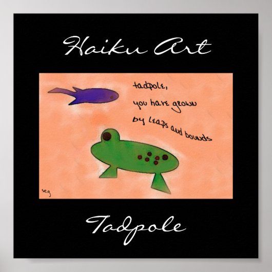 Tadpole Haiku Art Print (Voorkant)