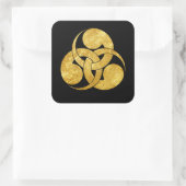 Tadpole Mon Japanse samurai clan Vierkante Sticker (Tas)