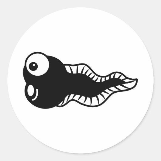 Tadpole Ronde Sticker (Voorkant)