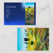 TADSCAPIE MET POPPEN, blauwe saffier Visitekaartje (Voorkant / Achterkant)