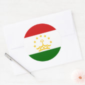 Tadzjiekse vlag, vlag van Tadzjikistan Ronde Sticker (Envelop)