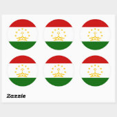 Tadzjiekse vlag, vlag van Tadzjikistan Ronde Sticker (Vel)