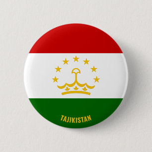 Tadzjikistaanse vlag charmerend patriottisch ronde button 5,7 cm