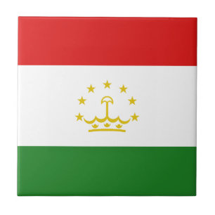 Tadzjikistaanse vlag keramische tegel tegeltje