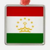 Tadzjikistaanse vlag (Tadzjikistan) C Metalen Ornament (Voorkant)