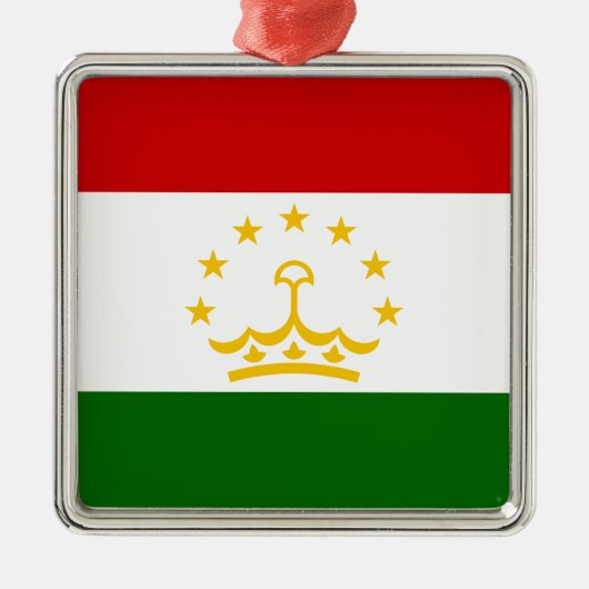Tadzjikistaanse vlag (Tadzjikistan) C Metalen Ornament (Voorkant)