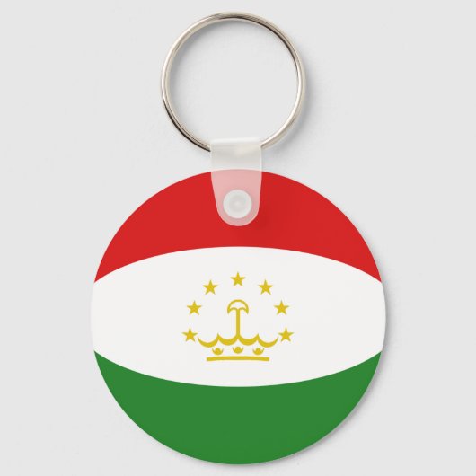 Tadzjikistan Fisheye Flag Sleutelhanger (Voorkant)