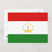 Tadzjikistan Flag Briefkaart (Voorkant / Achterkant)