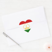 Tadzjikistan Flag Splendid Patriotic Hart Sticker (Envelop)