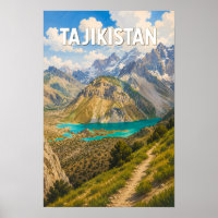 Tadzjikistan Illustratie Reis Kunst Vintage
