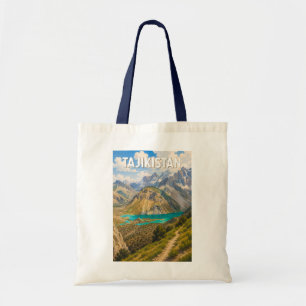 Tadzjikistan Illustratie Reis Kunst Vintage Tote Bag