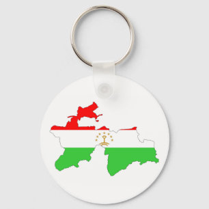 Tadzjikistan land vlag kaart symbool sleutelhanger