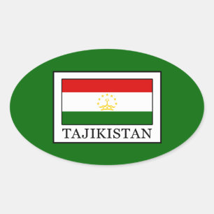 Tadzjikistan Ovale Sticker
