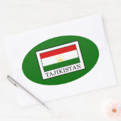 Tadzjikistan Ovale Sticker (Envelop)