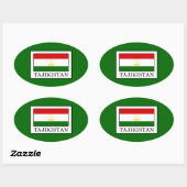 Tadzjikistan Ovale Sticker (Vel)
