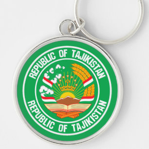 Tadzjikistan Rond Embleem Sleutelhanger
