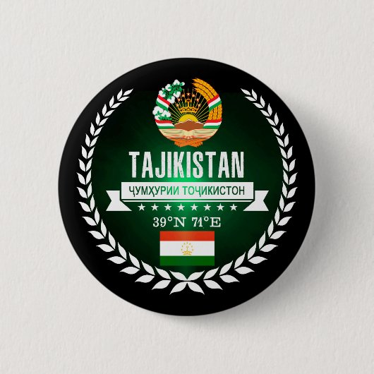Tadzjikistan Ronde Button 5,7 Cm (Voorkant)