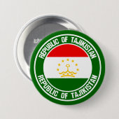 Tadzjikistan Round Embleem Ronde Button 7,6 Cm (Voorkant /achterkant)