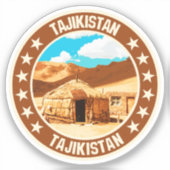Tadzjikistan Sticker (Voorkant)