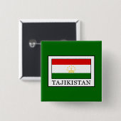 Tadzjikistan Vierkante Button 5,1 Cm (Voorkant /achterkant)