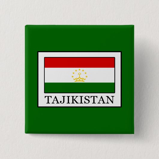 Tadzjikistan Vierkante Button 5,1 Cm (Voorkant)