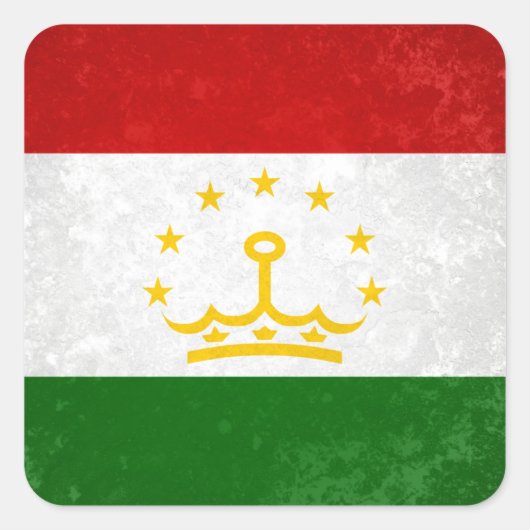 Tadzjikistan Vierkante Sticker (Voorkant)