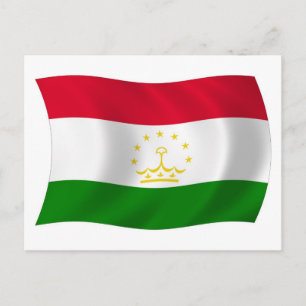 Tadzjikistan Vlag Ansichtkaart Briefkaart